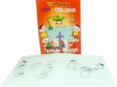 Livro Ler e Colorir Turma da Mônica