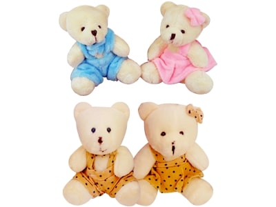 Chaveiro Urso Roupa Plush Sentado