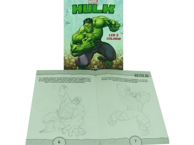 Livro Médio Ler e Colorir Hulk