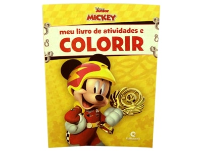 Meu Livro de Atividades e Colorir Mickey Sobre Rodas