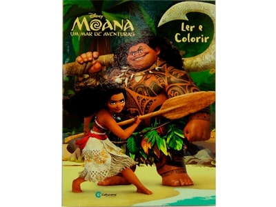 Livro Médio Ler e Colorir Moana