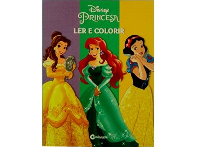 Livro Médio Ler e Colorir Princesas