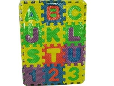 76984 – Tapete de encaixe Com Letras e Numeros C/36 peças 20x26x2cm