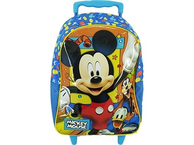 Mochila c/ Rodas Mickey Mouse 50x32x17cm