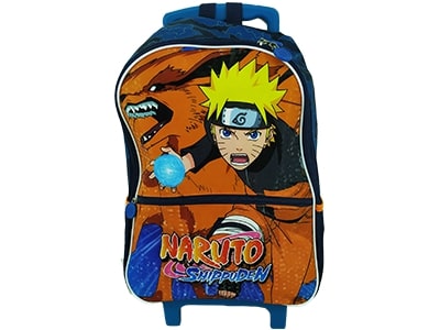 Mochila c/ Rodas Naruto Kurama 50x32x17cm