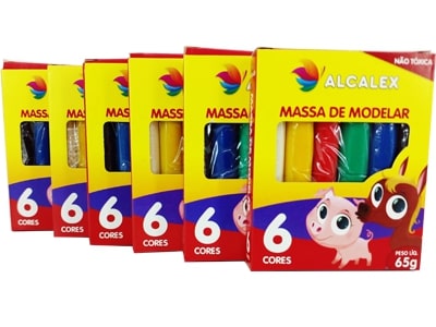 Massinha de Modelar c/6 Alcalex