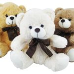40334 – Urso Médio Laço Marrom 29cm