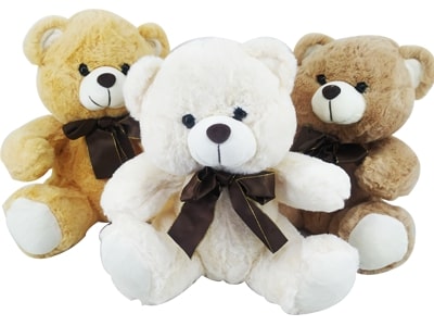 40334 – Urso Médio Laço Marrom 29cm