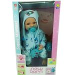 Boneca New Born Brincando De Pijama 23x43x12cm