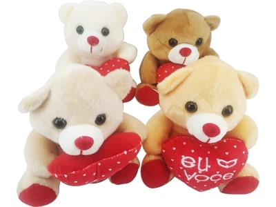 Urso Love Coração 18cm