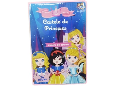 Maleta de Pintura Castelo de Princesas C/24 Peças 12x17x2cm