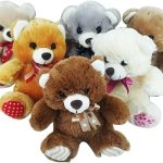 Urso Laço Colorido 18cm