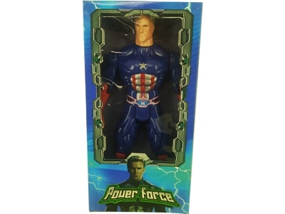 Boneco Power Force Capitão America 15,5x29x5cm